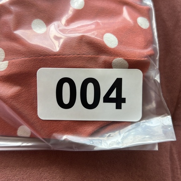 Réalisation Par Valentina Ruffle Mini Dress - Rust Polka Dot Size Small - Picture 9 of 9